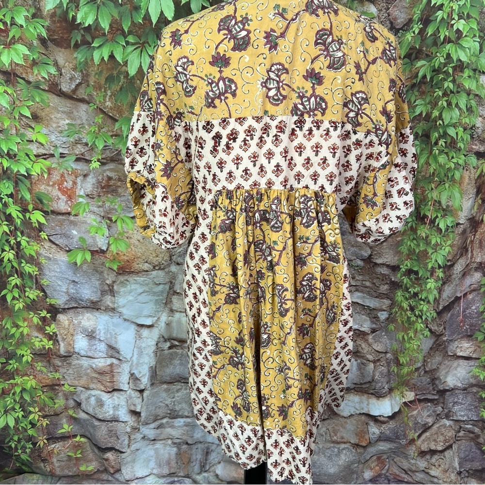 KINGA CSILLA Boho Patchwork Button-Front Dress, 6 - image 7